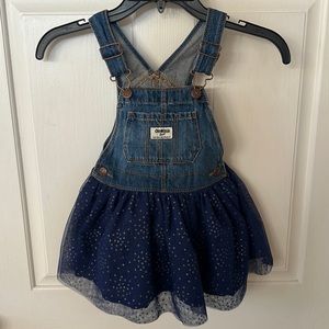 Osh Kosh B’gosh - Jean Dress with Blue Bottom Lined with Double Mesh Fabric 3T